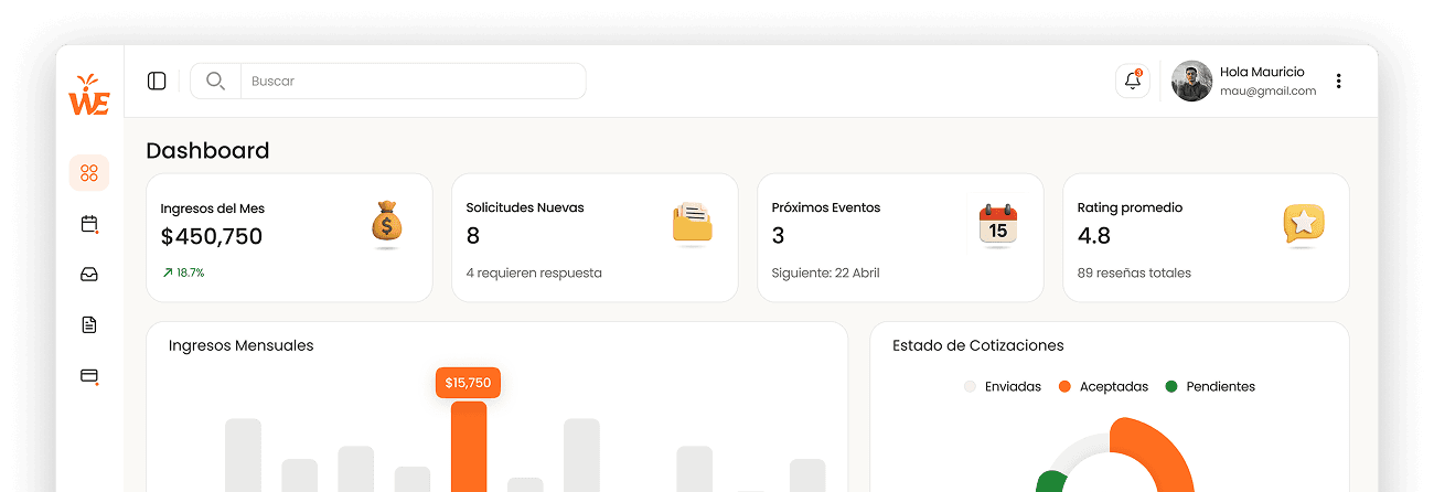 Wavents Dashboard Preview