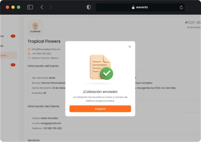 Paso 3: Envía cotizaciones